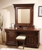 Стол туалетный с зеркалом "Венеция Люкс" Орех 367-368  купить в интернет магазине Мебель из массива. Звоните +7 495 961-63-63 Туалетные столы из массива дерева